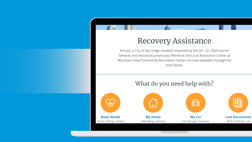 opened laptop that shows the recovery assistance web page