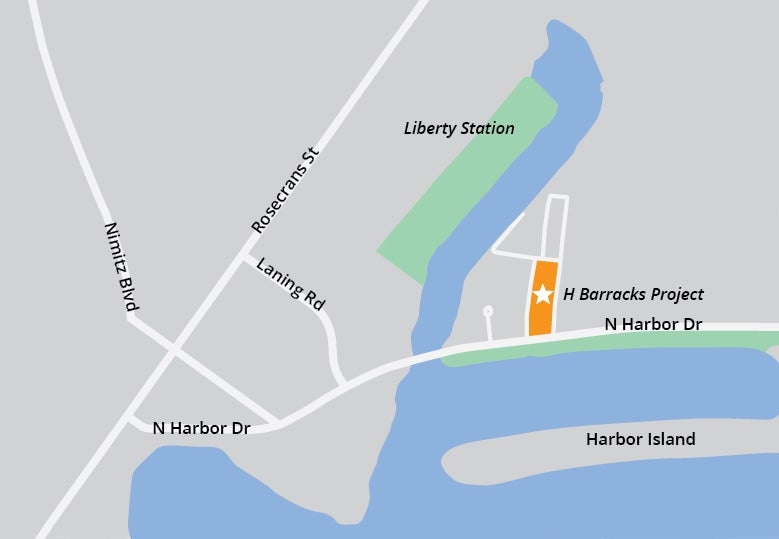 city of san diego h barracks homeless site