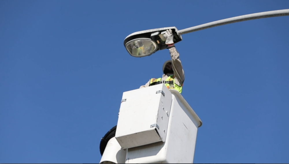 smart streetlight install