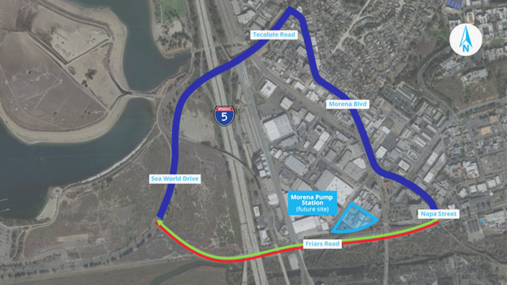 map of road closures for pure water project
