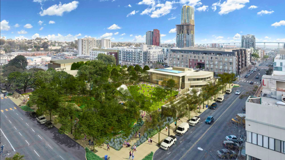 rendering of east village green park