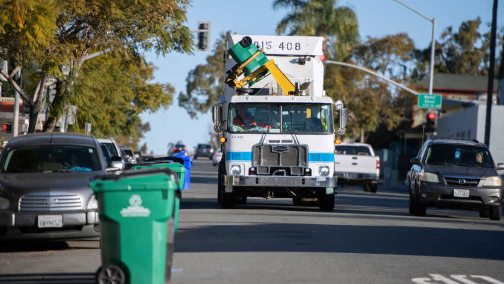 Waste management truck