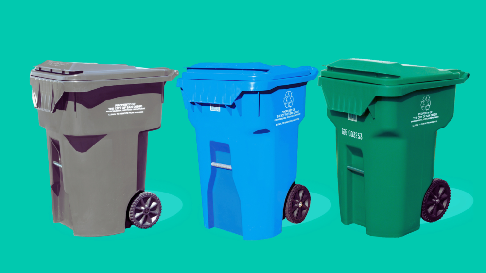 New trash bins