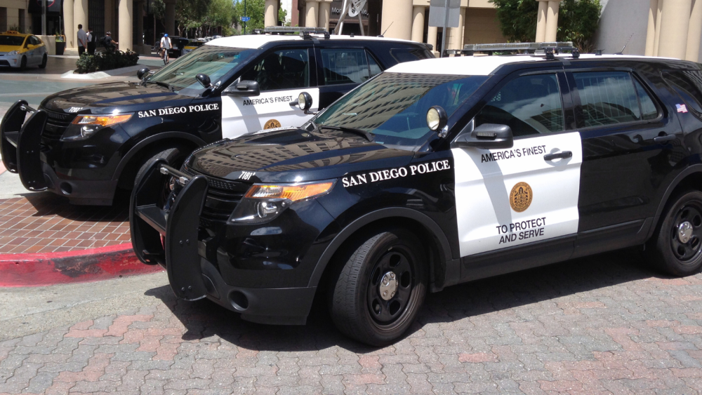 Two police cars