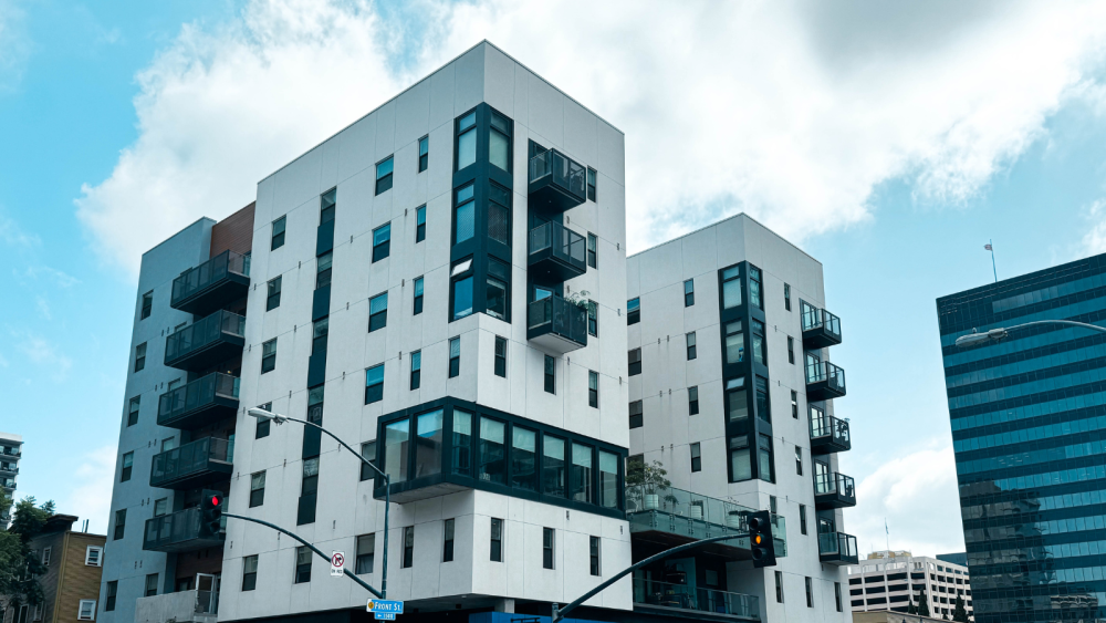 Photo of an apartment complex