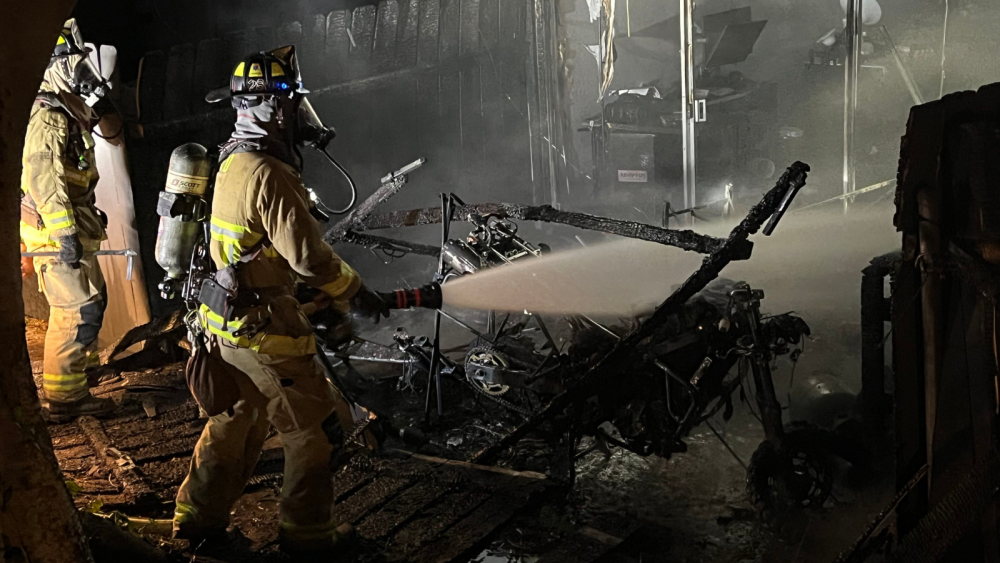Fire fighters in uniform