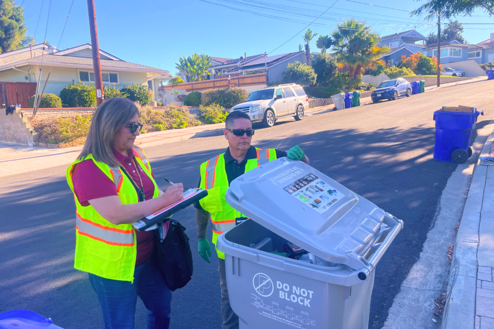 ESD Trash Can Lid Flippers