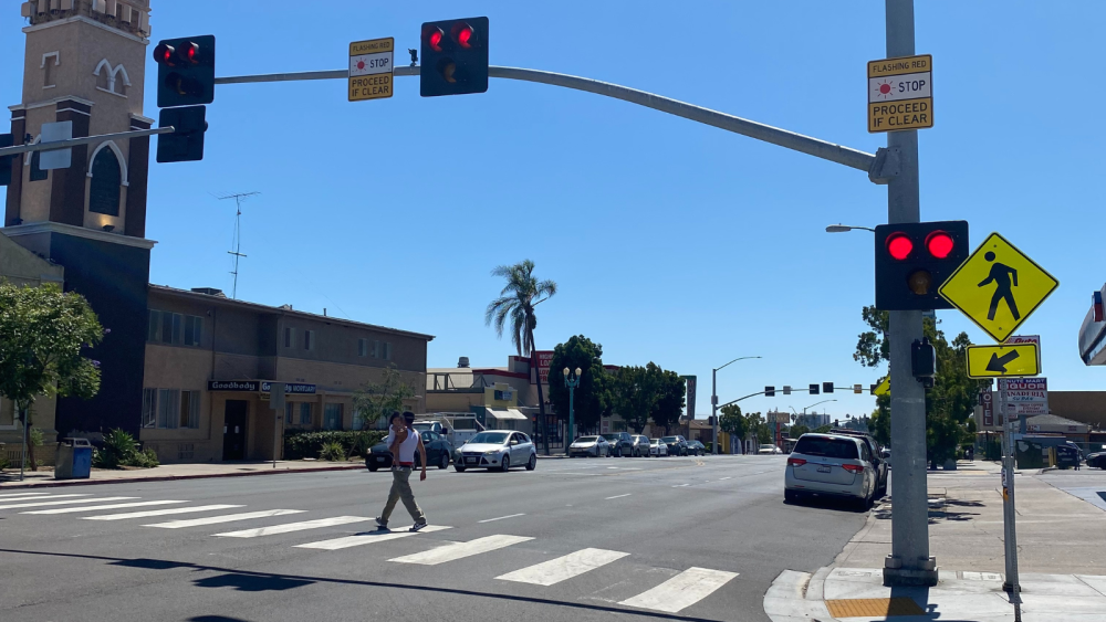 Photo of traffic intersection