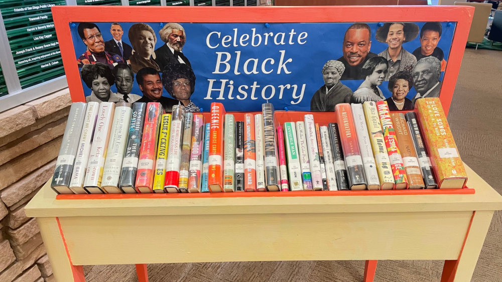 Photo of books celebrating black history