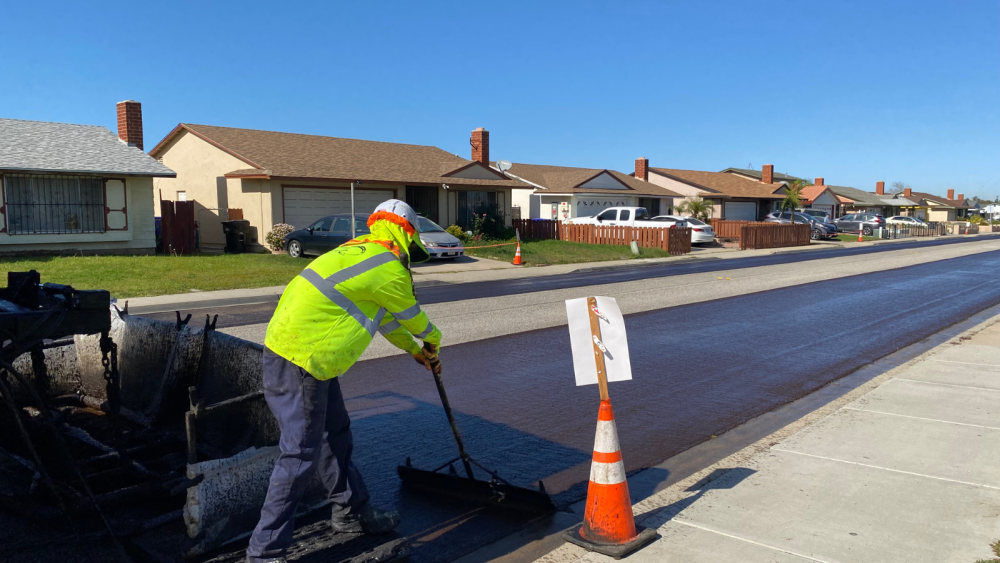 Slurry seal in Nestor