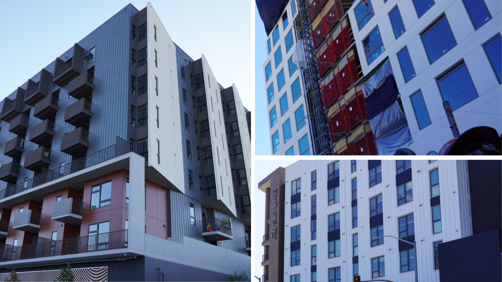 Collage of the three buildings