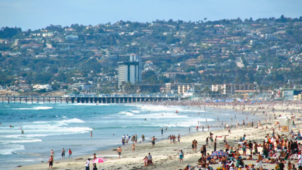 Crowded beach