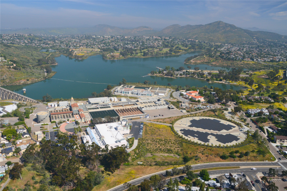 aerial view of the ALvarado Water Treatment Plant