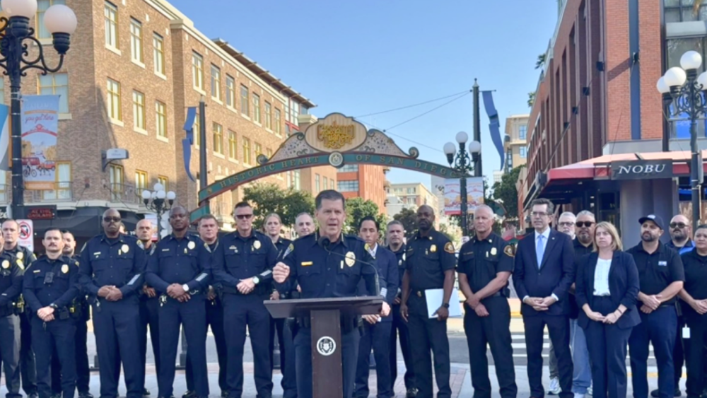 SDPD Chief speaking at news conference