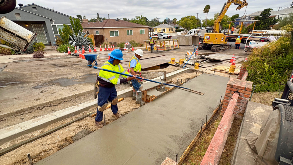 Crews completing work