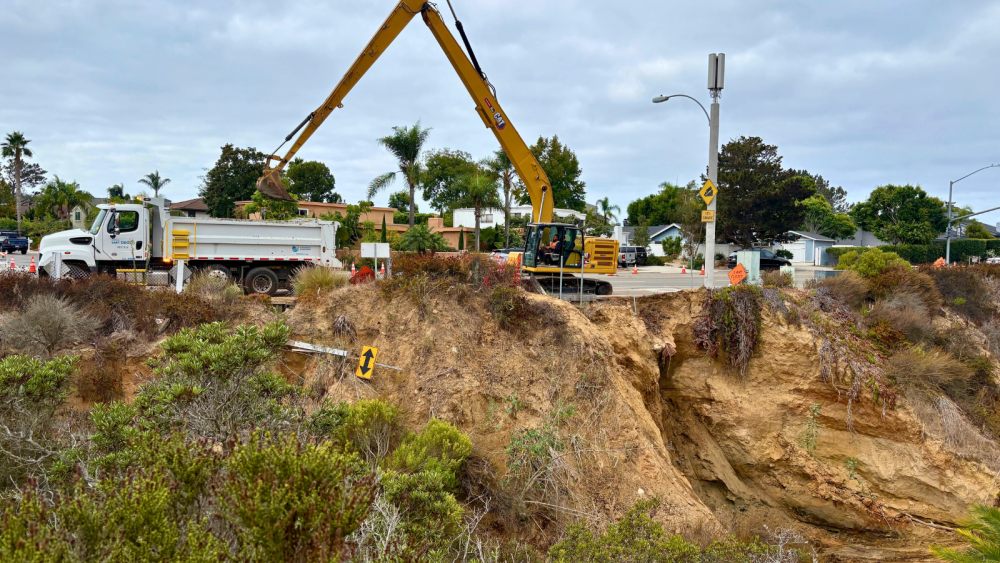 Excavator and soil 