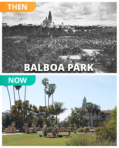 Balboa Park then and now