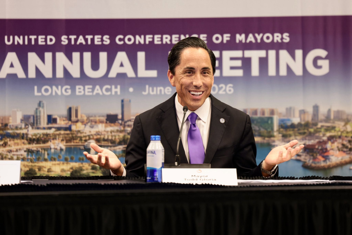 Mayor Todd Gloria at the US Conference of Mayors meeting