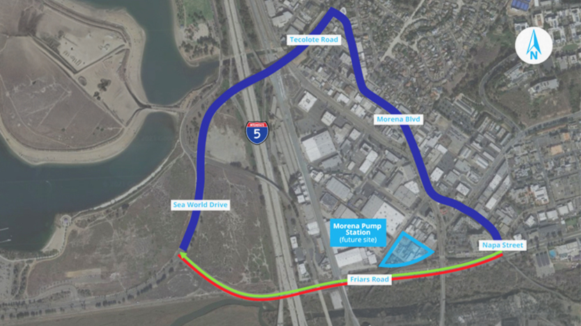 map of road closures for pure water project