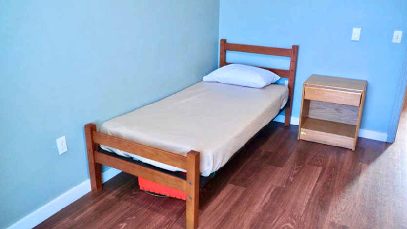 bed at shelter