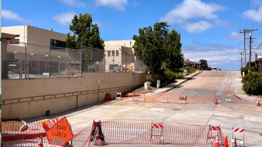 Road Closure Sign for Construction Work