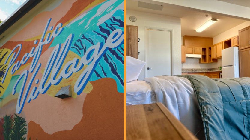 Photo of a dorm room inside the shelter
