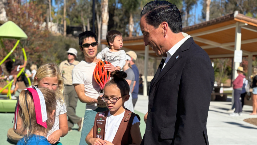 Jerabek park opening with Mayor Gloria and attendees