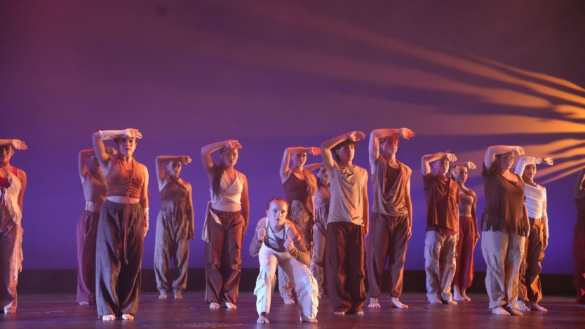 kids on stage performing