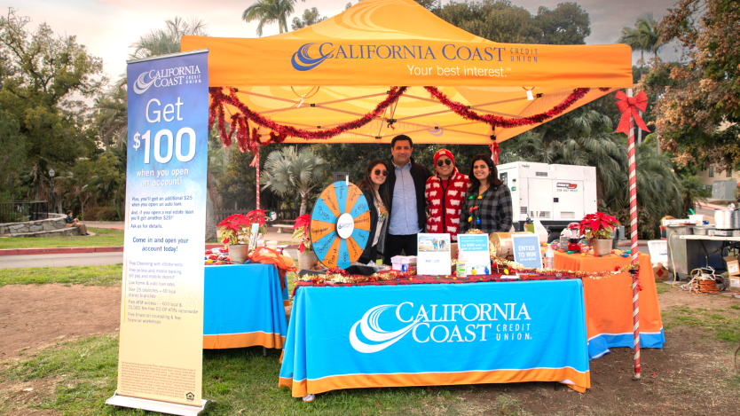 Photo of Cal Coast Union stand with people
