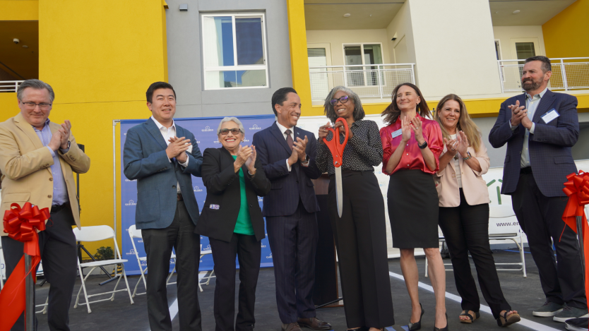 Mayor at ribbon cutting ceremony