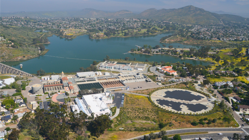 aerial view of the ALvarado Water Treatment Plant