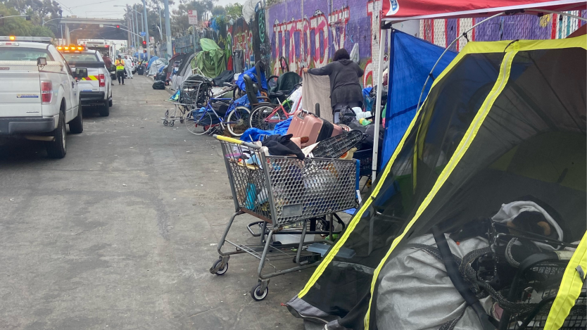 Homeless encampment